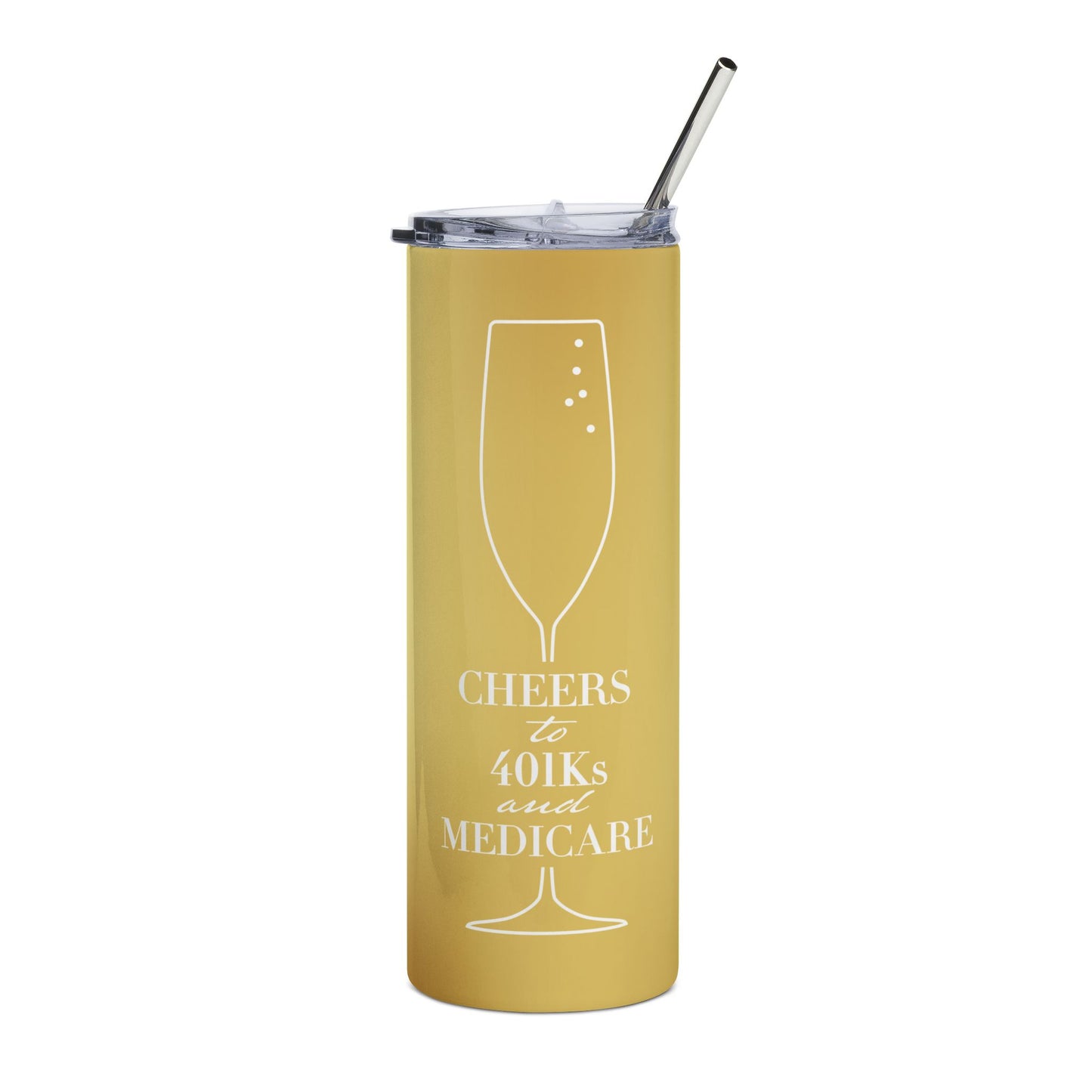 The Golden Bachelorette Cheers to 401k and Medicare Tumbler