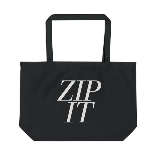 The golden bachelor tote bag zip it - black