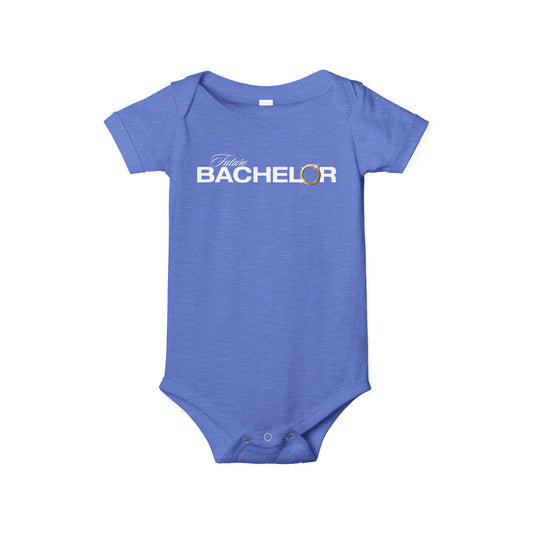 Bachelor nation baby bodysuit: future bachelor - heather columbia blue
