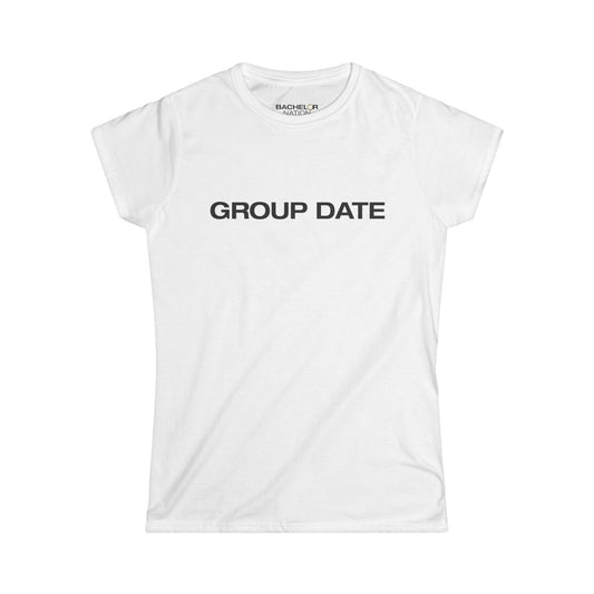 Bachelor nation on a group date women’s t-shirt - multi - white